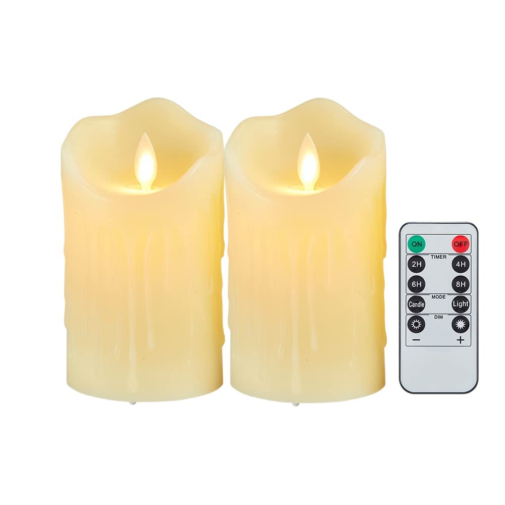 Bougie LED lot de 2 anti-incendie pour photophore intérieur et chambre enfant