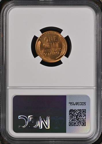 1939-S 1C RD Lincoln Wheat One Cent NGC MS66RD 8155857-029 - Picture 2 of 2