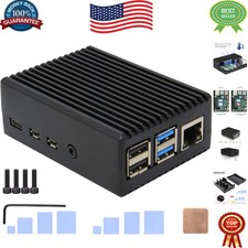 Raspberry Pi 4 Compatible Aluminum Case with Passive Cooling Heatsink Pillars