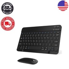 Rechargeable Bluetooth Keyboard and Mouse Combo, Universal Ultra-Slim Wireles...