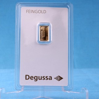 Degussa (Valcambi) Goldbarren 1 g 999.9 Gold im original Blister