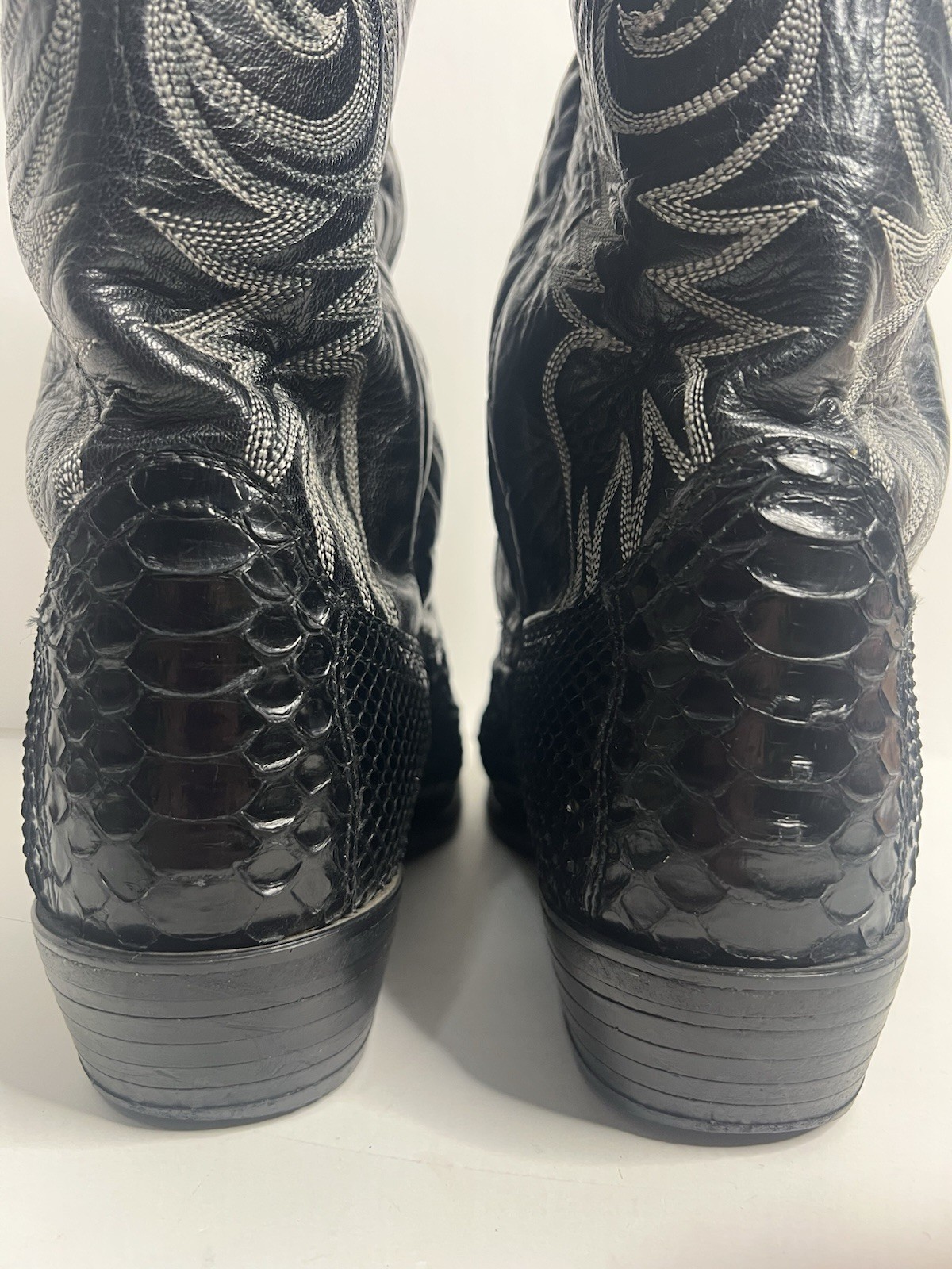 Rare Dan Post Python Snake Skin Boots Cowboy West… - image 5