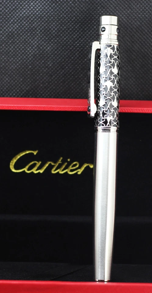 Bolígrafo Cartier Premium "Regalo de lujo para profesionales" cuerpo plateado+negro. Foto 2 de 4