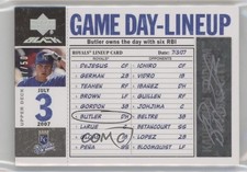 2007 Upper Deck Black Game-Day Lineup Card 17/50 Billy Butler #GDL-BB Auto 0j4n