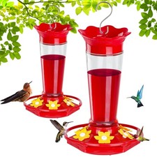 Glass Hummingbird Feeders for Outdoors Hanging Ant and Bee Proof Clear 10 OZ ...