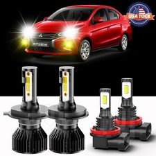 For Mitsubishi Mirage G4 2021-2024 Led Headlight White Yellow Fog Lights Bulbs For Mitsubishi Mirage G4 2021-2024 Led Headlight White Yellow Fog Lights Bulbs
