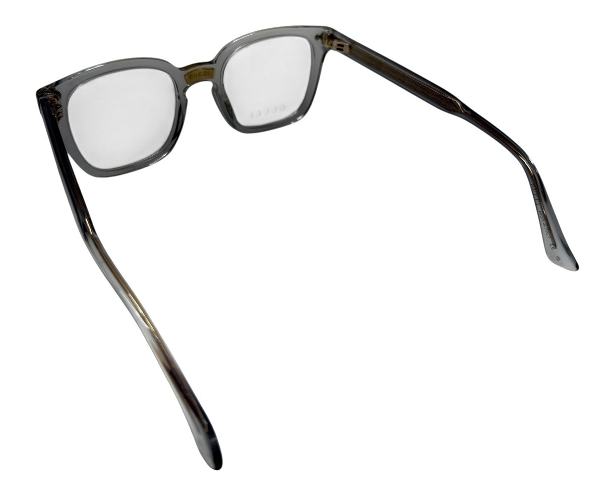 GUCCI RECTANGULAR EYEGLASSES IN TRANSPARENT GREY … - image 3
