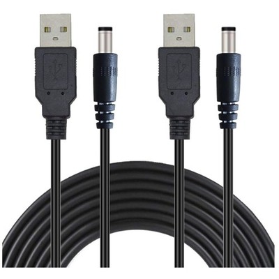 USB Kabel DC Stecker 2m 6.56Feet Netzteil Kabel Aufladen Stromversorgung