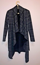Soon Label Australia Wrap Jacket Cardigan Grey Plaid Tie Waist Women's Size XS