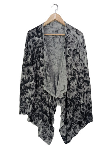 Gerry Weber Cardigan Donna Grigio Nero Fiori Seta (IT 44, EU 40)