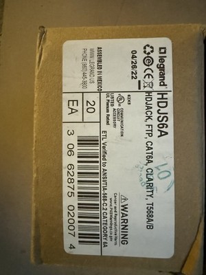 CLARITY SHIELDED HIGH DENSITY JACK (HDJS6A) CAT6A, T568A/B  HDJS6A Ortronics