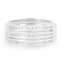 Cavill Ring 0,45Ct Zirkon Brillantschliff 925 Silber Damen Bandring
