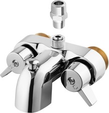 Bathcock Clawfoot Tub Shower Diverter Kit, 3 3/8" Centers, Chrome plated