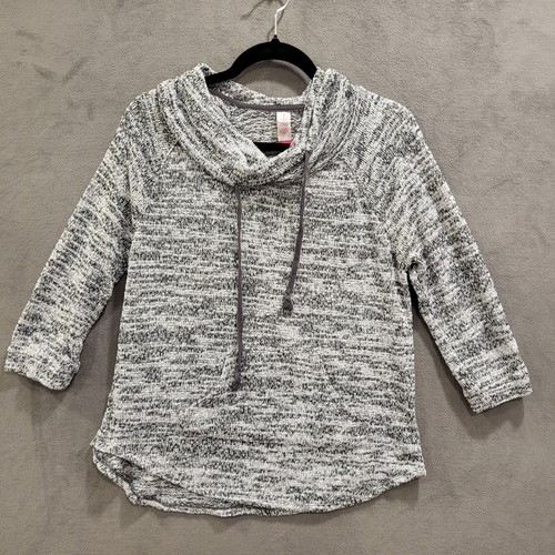 No Boundaries Gray Hoodie Knit Pullover Sweater. Size L(11-13) Warm Cozy Leisure