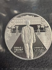 Trump POTUS Taking back Lafayette Square 1 Oz Troy Silver Round .999 Disme Coin on The Hot Collector
