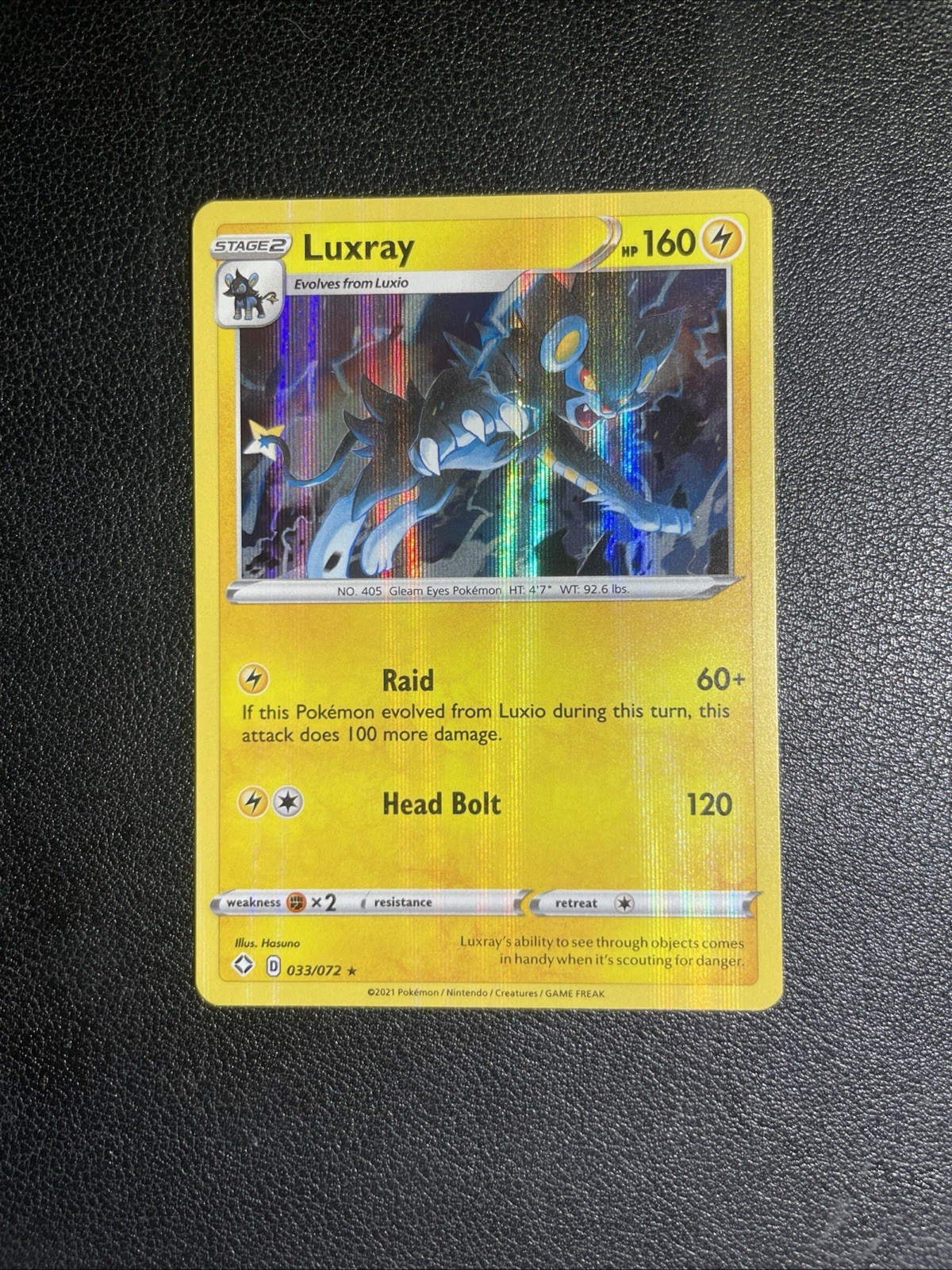 Luxray 033/072 Holo Rare Shining Fates SW&SH Pokemon Cards TCG Near Mint NM