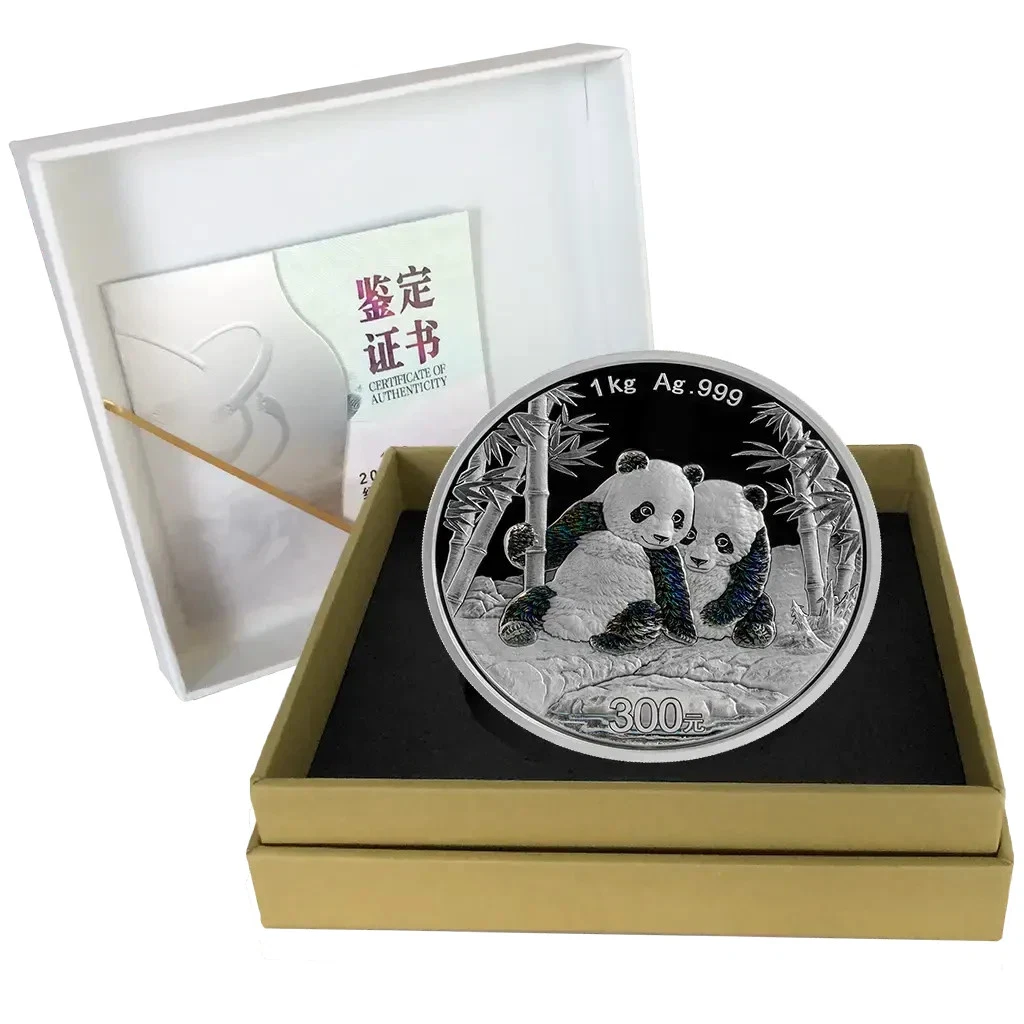 Silbermünze 1kg China Panda 2026 - im Etui - Polierte Platte