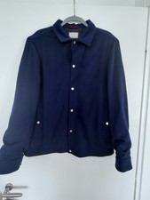 Brunello Cucin navy snap-front shirt/coach-style jack