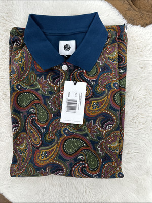 Pretty Green Paisley Polo PRETTY GREEN 15TH PAISLEY POLO SHIRT RRP