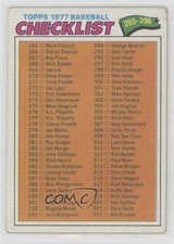 1977 Topps Checklist Checklist Cards 265-396 #356 14tz