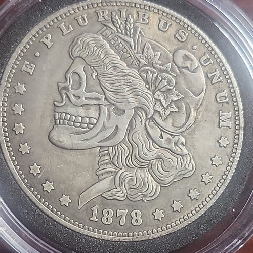 Uncirculated Condition - 1878 Morgan Silver Dollar skull $1 t no mint mark