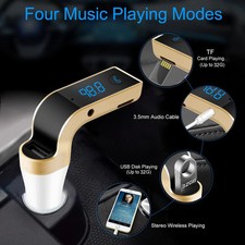 Wireless Car AUX Stereo Audio Receiver FM Adapter USB Charger A2DP USA
