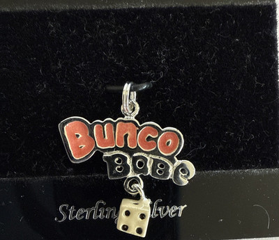Sterling Silber ''Bunco Babe'' Anhänger mit Würfeln Charm anlaufgeschützt Spiel Geschenk 925
