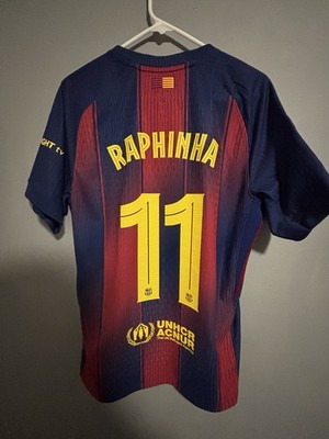 FC Barcelona 2025/26 Raphinha #11 Home Jersey Size M(Player