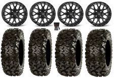 ITP Hurricane 14" Wheels Black 26" Rip Saw Tires Textron Wildcat XX