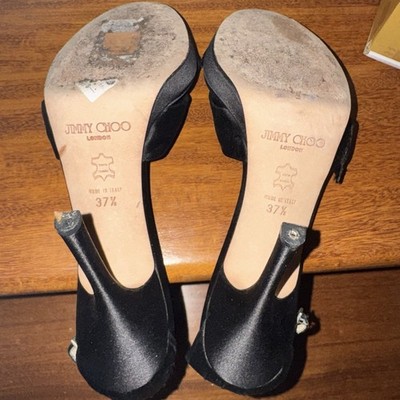 Jimmy Choo shoes women high heels size 37.5 US 7 black **READ | eBay