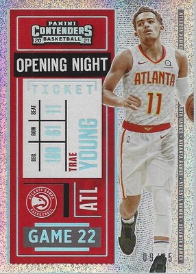2020-21 Panini Contenders Opening Night Ticket #5 Trae Young /25 - BSK