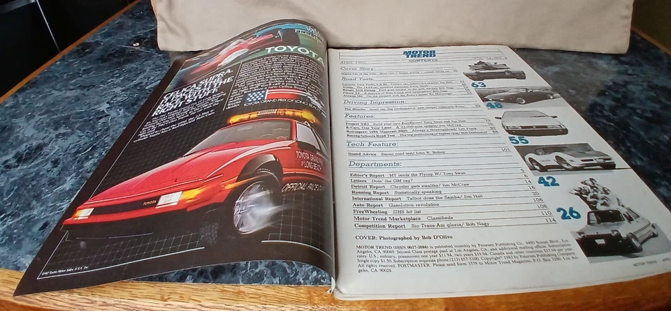 Motor Trend 1982 3 Magazine Lot April July August Foto 3 de 4