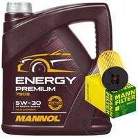 MotoröL Set Mannol 5W-30 4 Liter + ÖLfilter FüR Chevrolet Cruze Station Wagon