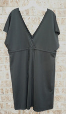 Luna Tuccini Black Size 16 Short Dress Sleeveless V Neck High Waist Tie New