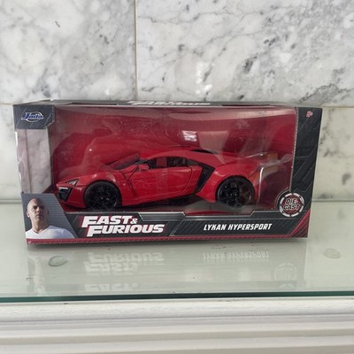 JADA FAST & FURIOUS LYKAN HYPERSPORT 1/18 with LIGHTS & DOM FIGURE