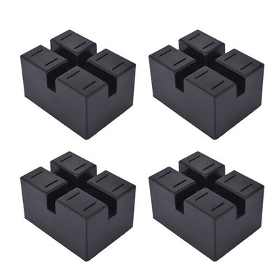 4 Pcs Pinch-Weld Blocks, Solid Rubber Lift Block Spacer Pad, 4.1'' x 3.1'' x 2.5''