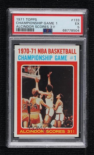 1971-72 Topps NBA Championship Kareem Abdul-Jabbar #133 PSA 5 HOF