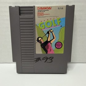Nintendo NES Bandai Golf Game Box Instruction Manual Booklet Tested Complete CIB