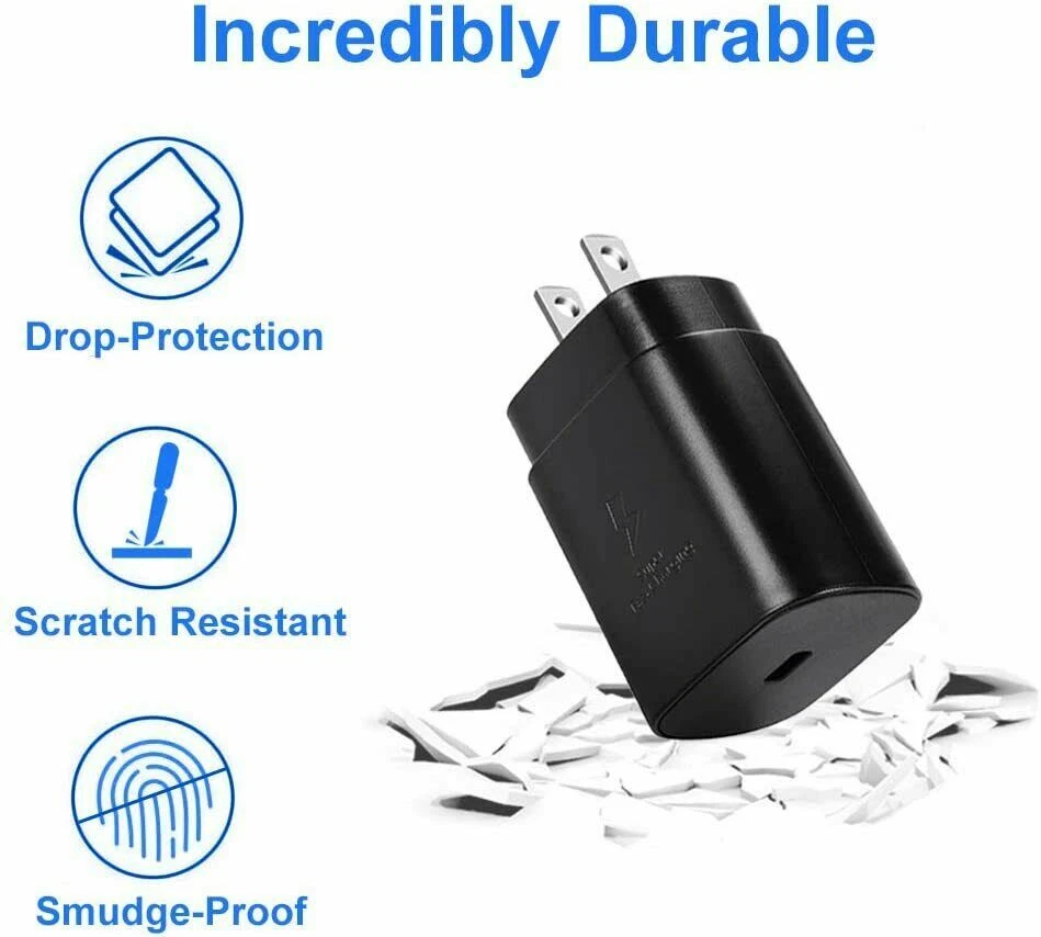 2 Pack For iPhone Galaxy S20 S21Plus Ultra Fast Charger PD Power Adapter Type-C - Image 4 of 4