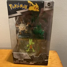 Pokemon Select Jungle Environment Display with Mankey and Treecko Mini Figures