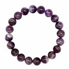 Teeth Amethyst Bracelet Smooth Round Size 10mm 8mm 7.5" Length