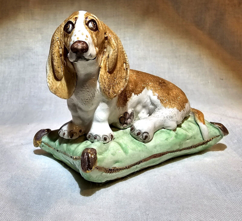 Estatuilla de perro Bassett Hound de cerámica Basil Matthews - Imagen 3 de 21