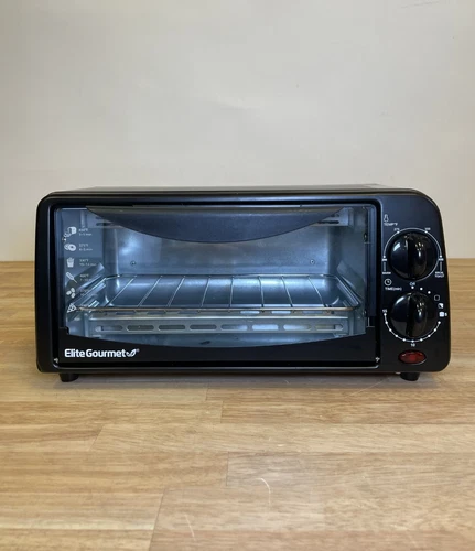 Elite Gourmet ETO236 Personal 2 Slice Countertop Toaster Oven with 15 Minute Tim