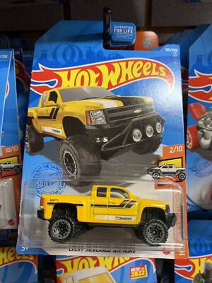 2021 Hot Wheels Chevy Silverado Off Road Yellow Hot Trucks 185/250 Ready To Ship