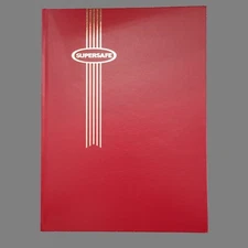 Supersafe Stamp Stockbook 16 Black Pages Glassine Interleaves Red Cover B 4/8