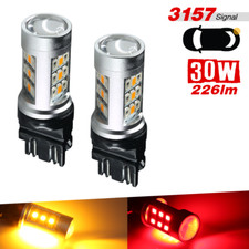Dual Color Redamber 3157 Led For Drl Switchback Turn Signal Parking Light Bulbs