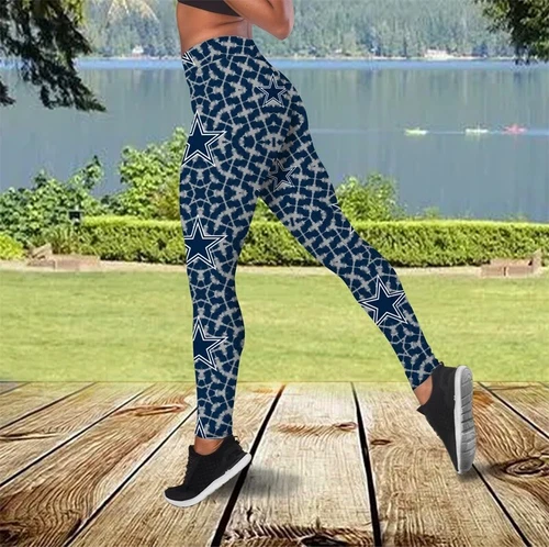 Dallas Football Gym Yoga Pants, Cowboys Football Legging, Dallas Pattern Team Football Legging