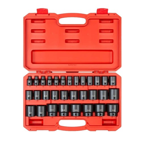 Great Neck Steckschlüssel-Set Metrisch – 22-teilig, 1/2 Zoll Antrieb, Chrom-Vanadium-Stahl