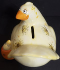 Fitz AND Floyd Essentials Hatch The Scratch Coin Bank Yellow Hen & Chick — photo 5