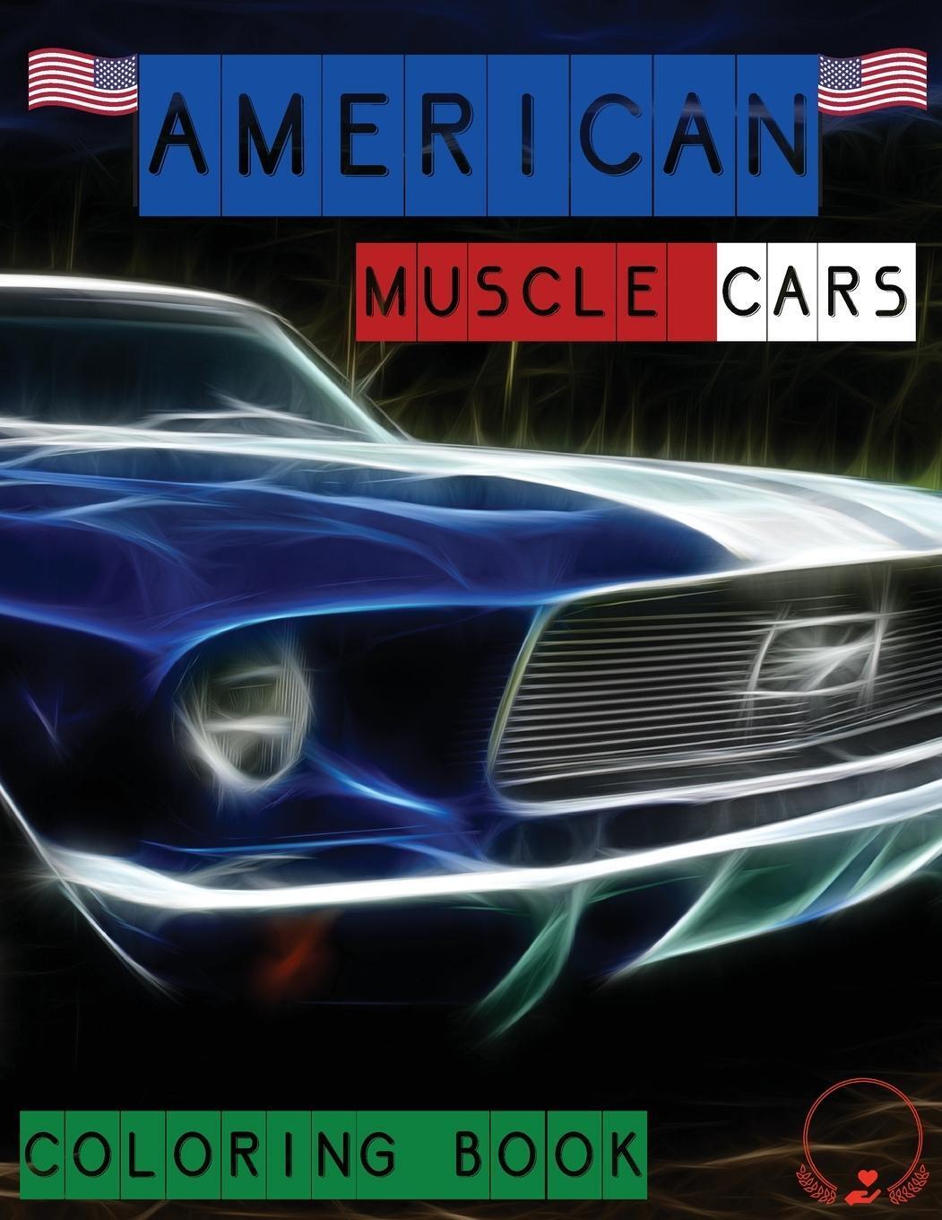 Thumbnail - American Muscle Cars Coloring Book Steven Cottontail Manor Taschenbuch